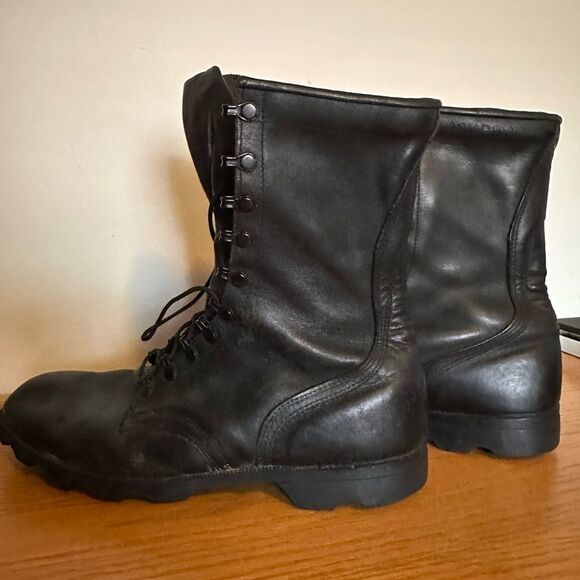Vintage Military Men\'s Leather Combat Boots
